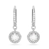 Thumbnail Image 1 of Swarovski Constella Rhodium Plated Halo Drop Earrings