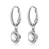 Thumbnail Image 2 of Swarovski Constella Rhodium Plated Halo Drop Earrings