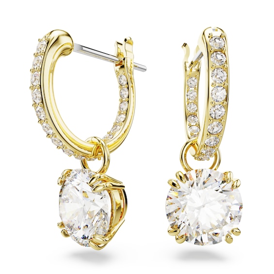 Women's Swarovski Constella Gold Tone Drop Earrings