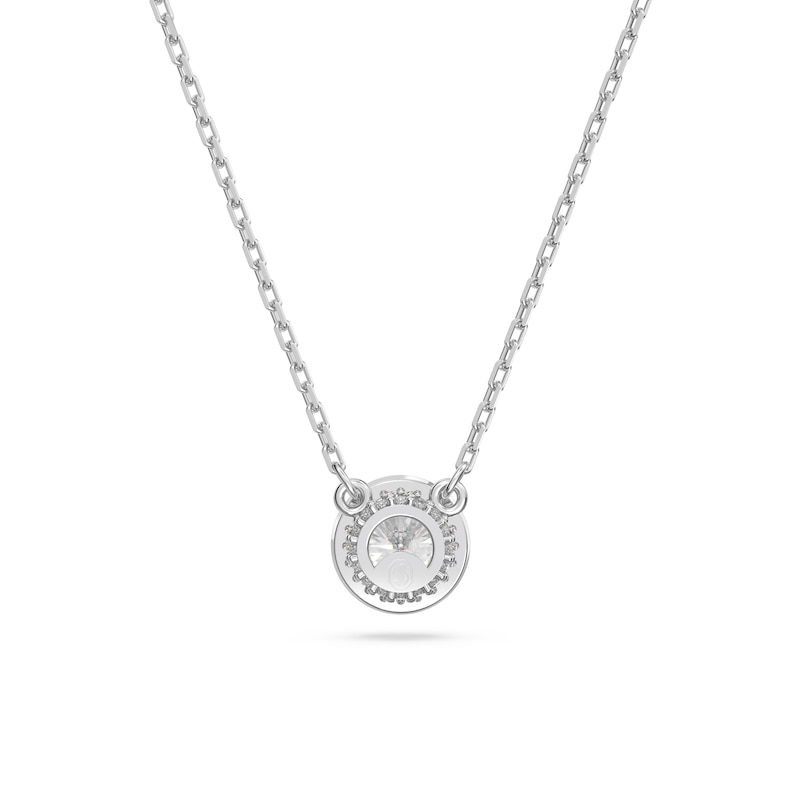 Swarovski Constella Rhodium Plated Halo Pendant Necklace