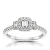 Thumbnail Image 1 of Engagement Ring 9ct White Gold 0.33ct Diamond Total Cluster Ring