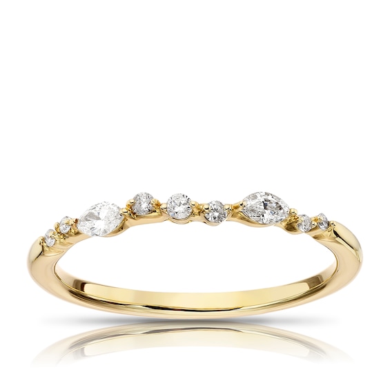 9ct Yellow Gold 0.12ct Diamond Total Eternity Ring