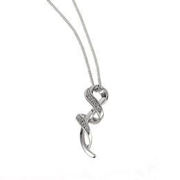 9ct White Gold Diamond Pendant