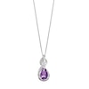 Thumbnail Image 0 of 9ct White Gold Amethyst & Diamond Necklace