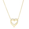 Thumbnail Image 0 of 9ct Yellow Gold Cubic Zirconia Linked Heart Necklace