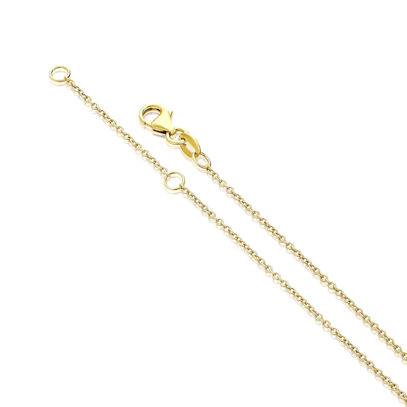 9ct Yellow Gold Cubic Zirconia Linked Heart Necklace