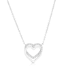 Thumbnail Image 0 of 9ct White Gold Cubic Zirconia Linked Heart Necklet