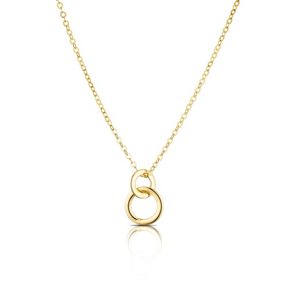 9ct Yellow Gold Double Circle Pendant