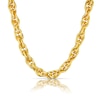 Thumbnail Image 0 of Sterling Silver & 18ct Gold Plated Vermeil Chunky Textured Link Chain Necklace
