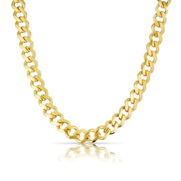 Sterling Silver & 18ct Gold Plated Vermeil Chunky Curb Chain Necklace