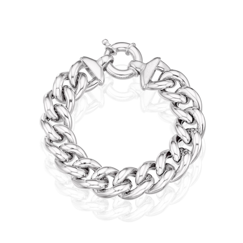 Sterling Silver 7 Inch Large Curb Chain Bracelet