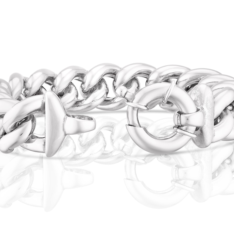 Sterling Silver 7 Inch Large Curb Chain Bracelet