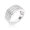 Thumbnail Image 1 of Sterling Silver Cubic Zirconia Three-Row Channel Set Ring