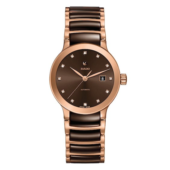 Rado Ladies’ Centrix Two Tone Ceramic Bracelet Watch