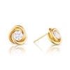 Thumbnail Image 0 of 9ct Yellow Gold Cubic Zirconia Knot Stud Earrings