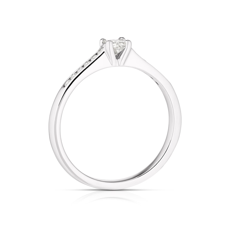 Main Image 3 of 9ct White Gold 0.25ct Diamond Total Solitaire Ring