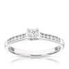 Thumbnail Image 1 of Engagement Ring 9ct White Gold 0.33ct Diamond Total Princess Solitaire Ring
