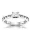 Thumbnail Image 1 of Platinum 0.75ct Total Diamond Princess Cut Solitaire Ring