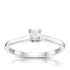Thumbnail Image 1 of Engagement Ring 9ct White Gold 0.25ct Diamond Princess Cut Solitaire Ring