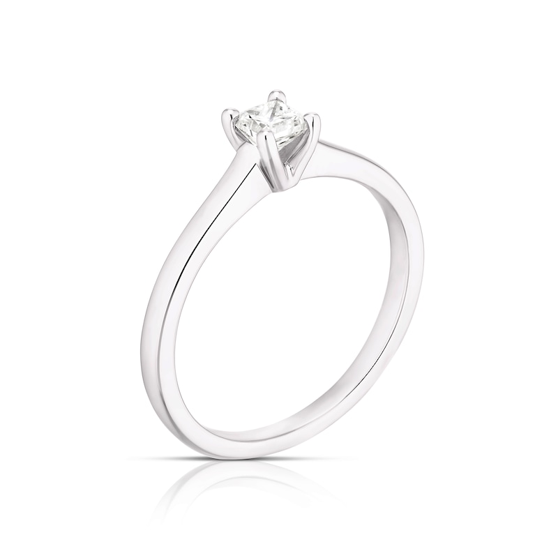 Main Image 2 of Engagement Ring 9ct White Gold 0.25ct Diamond Princess Cut Solitaire Ring