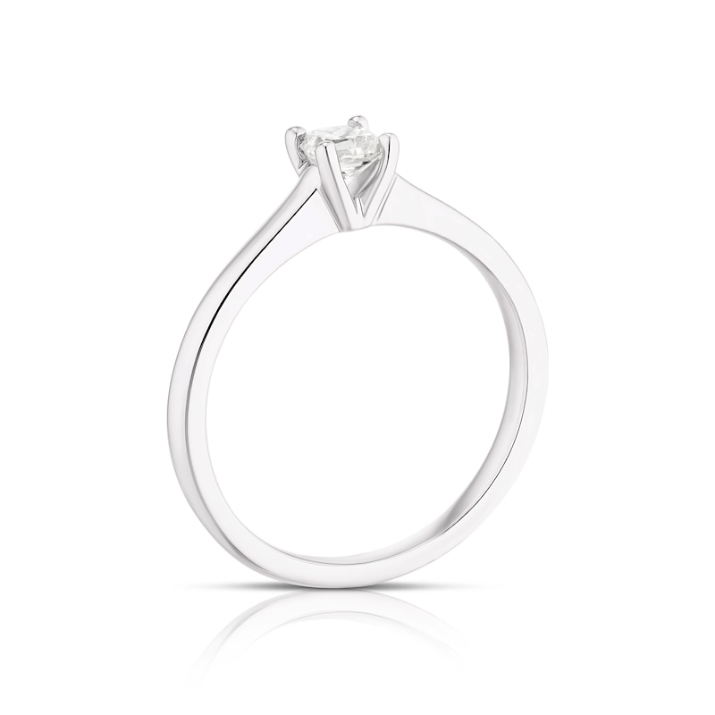 Main Image 3 of Engagement Ring 9ct White Gold 0.25ct Diamond Princess Cut Solitaire Ring