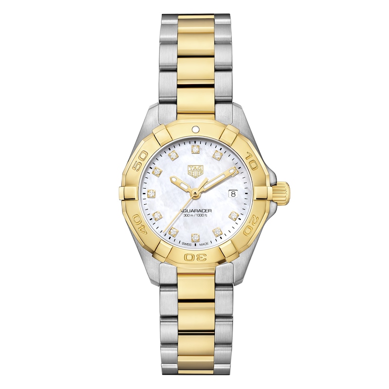 TAG Heuer Aquaracer Ladies' Diamond 18ct Yellow Gold & Stainless Steel Watch