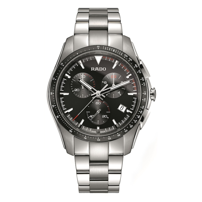 Rado Hyperchrome Xxl Men's Black Ceramic Bracelet Watch with black dial