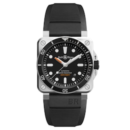 Bell & Ross Br392 Men's Stainless Steel Black Strap Watch