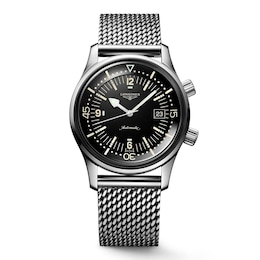 Longines Heritage Legend Diver Men's Black Dial Watch