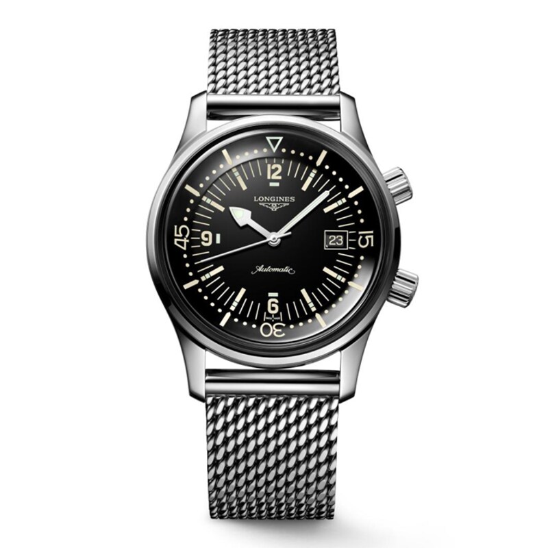 Longines Heritage Legend Diver Men's Black Dial Watch
