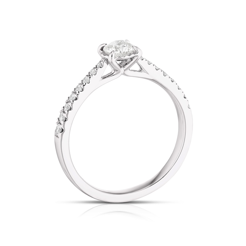 9ct White Gold 0.50ct Illusion Set Solitaire Ring