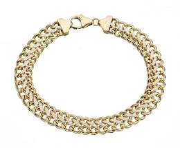 9ct Yellow Gold 7.5 Inch Figure of 8 Chain Bracelet