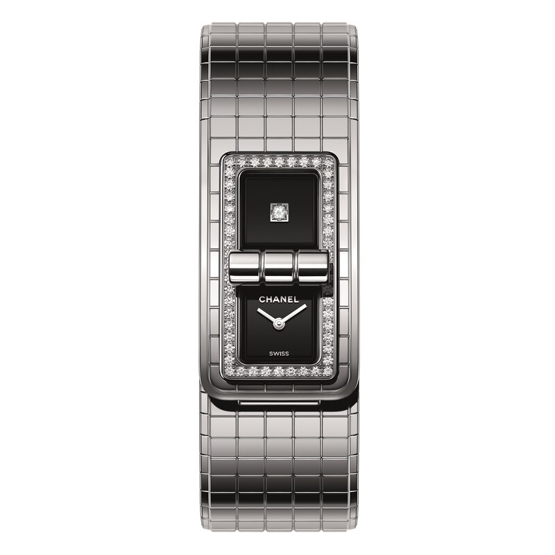 CHANEL Code Coco Ladies' Steel Diamond Set Bracelet Watch
