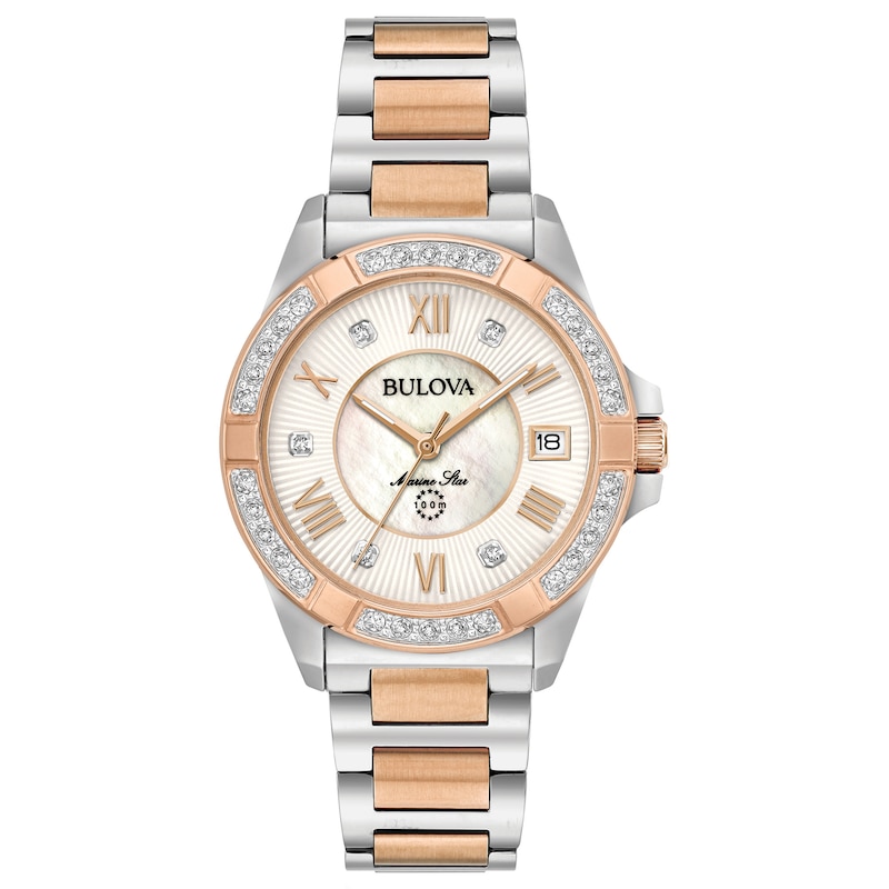 Bulova Marine Star Ladies' 2 Colour Diamond Bracelet Watch