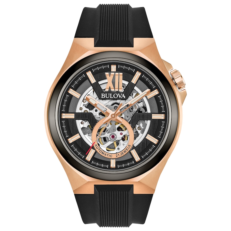 Main Image 1 of Bulova Maquina Automatic Men's Rose Gold Plated Steel Strap Watch