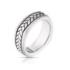 Thumbnail Image 1 of Sterling Silver 925 Men's Woven Pattern Ring