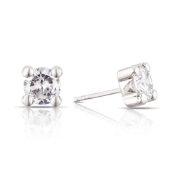 9ct White Gold & Cubic Zirconia Stud Earrings