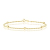 Thumbnail Image 0 of 9ct Yellow Gold 7 Inch Rope Station Chain Bracelet