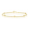 Thumbnail Image 1 of 9ct Yellow Gold 7" Rope Station Chain Bracelet