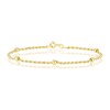 Thumbnail Image 0 of 9ct Yellow Gold 7 Inch Rope Station Chain Bracelet