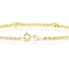 Thumbnail Image 2 of 9ct Yellow Gold 7 Inch Rope Station Chain Bracelet