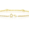 Thumbnail Image 3 of 9ct Yellow Gold 7" Rope Station Chain Bracelet