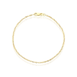 9ct Yellow Gold Twist Curb Chain Bracelet