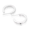Thumbnail Image 1 of Sterling Silver & Cubic Zirconia Inside Out Hoop Earrings