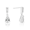 Thumbnail Image 0 of Sterling Silver Cubic Zirconia Baguette & Pear Drop Earrings