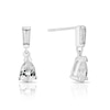 Thumbnail Image 1 of Sterling Silver Cubic Zirconia Baguette & Pear Drop Earrings
