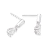 Thumbnail Image 1 of Sterling Silver Cubic Zirconia Baguette & Pear Drop Earrings