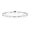 Thumbnail Image 0 of Sterling Silver 7 Inch Cubic Zirconia Princess Cut Tennis Bracelet