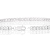 Thumbnail Image 2 of Sterling Silver 7 Inch Cubic Zirconia Princess Cut Tennis Bracelet