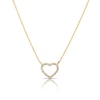 Thumbnail Image 0 of 9ct Yellow Gold & 0.06ct Diamond Total Heart Necklace